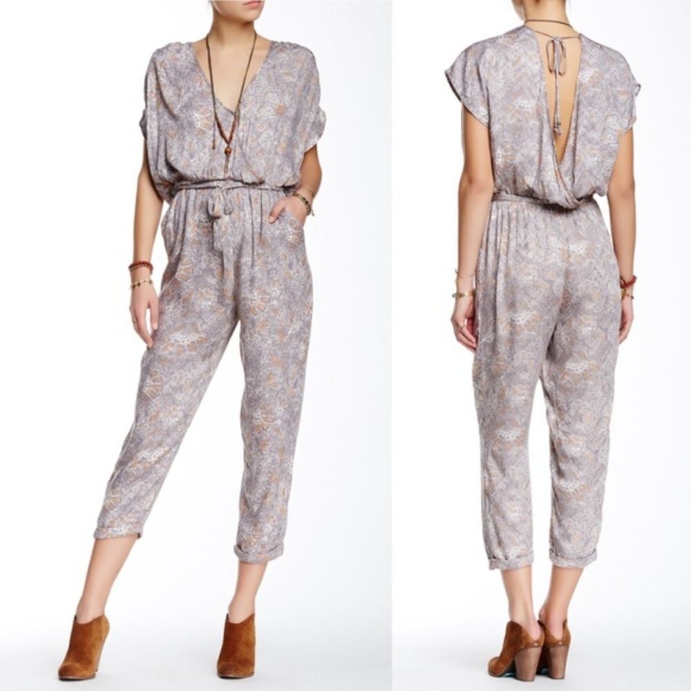 Free People Universal Surplice Backless Jumpsuit S‎